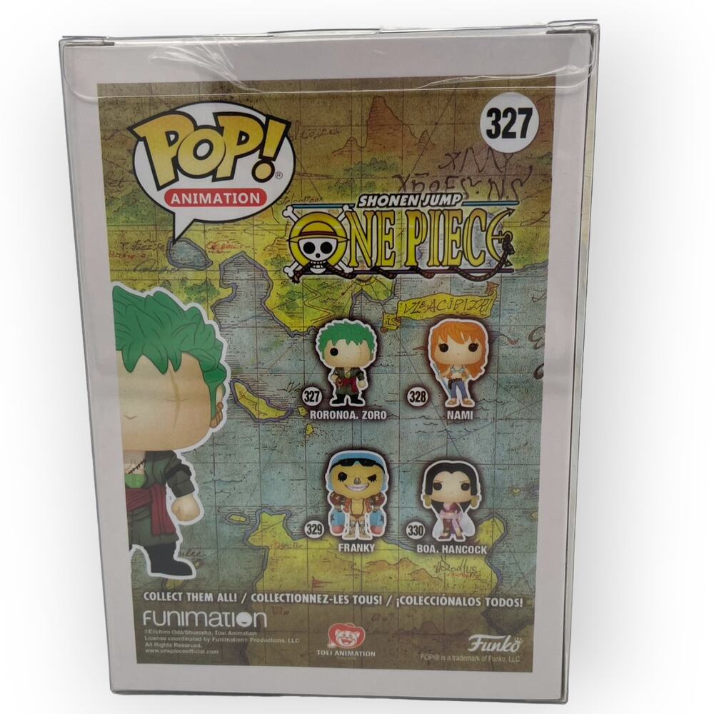 Funko Pop Animation One Piece Roronoa Zoro #327 Vinyl Figure Funimation New - Picture 3 of 6